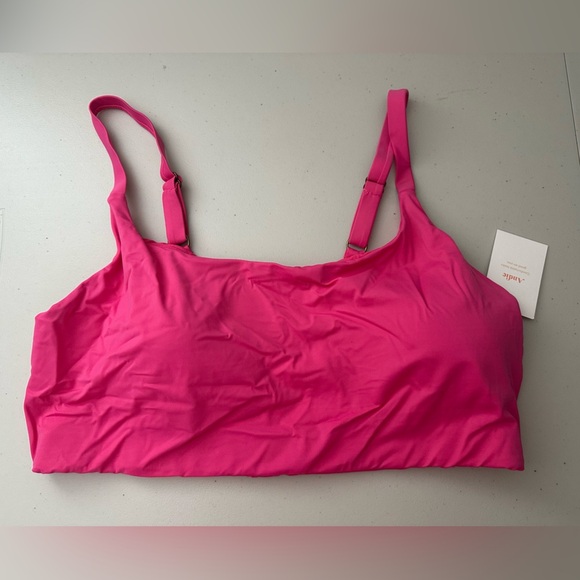 Andie Swim The Maui Top in Pink Size XXXL Adjustable Straps Padded Plus Size - Picture 2 of 6